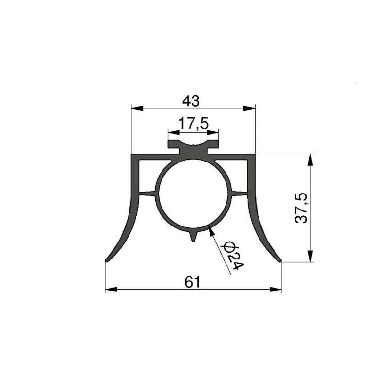 Uszczelka dolna, podłogowa, z komorą ose