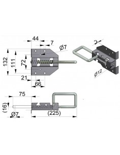 Rygiel do zamknięcia bramy, zasuwa 2