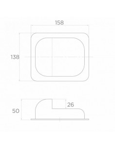 Ogranicznik do bramy do przykręcenia 157x130x44 2