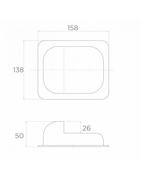 Ogranicznik do bramy do przykręcenia 157x130x44