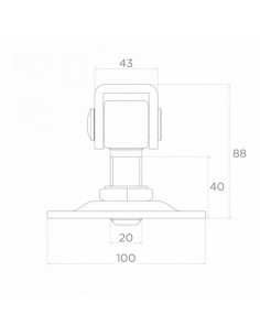 Zawias regulowany M20 do przykręcenia 2