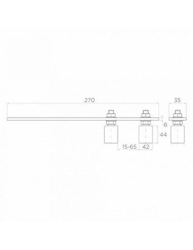 Prowadzenie górne regulowane do bram przesuwnych