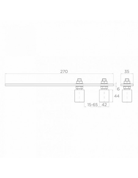 Prowadzenie górne regulowane do bram przesuwnych