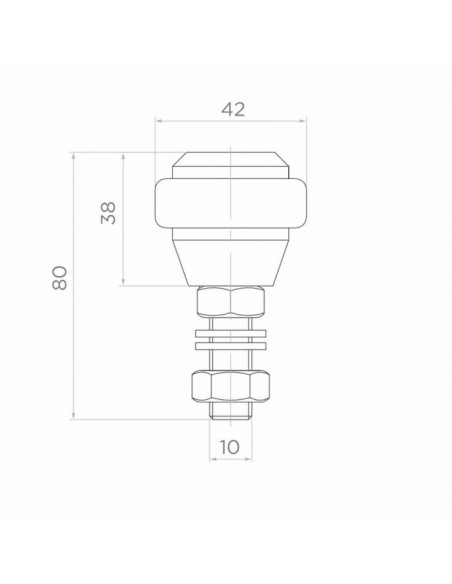 Rolka prowadząca do bram przesuwnych fi 42-43 mm