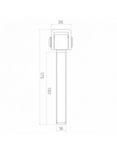 Zawias regulowany M16 długi 2