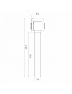 Zawias regulowany M16 długi (seger) 2