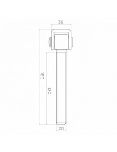Zawias regulowany M20 długi 2