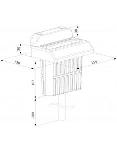 Opór dolny CGS pod rygiel wewnętrzny SUBY, Locinox 2