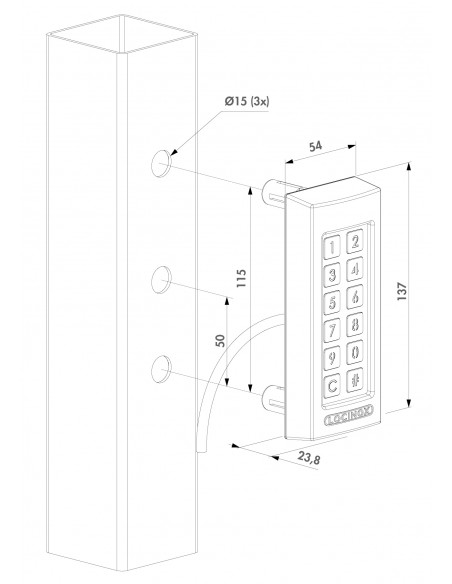Klawiatura Locinox SLIMSTONE-2-9005