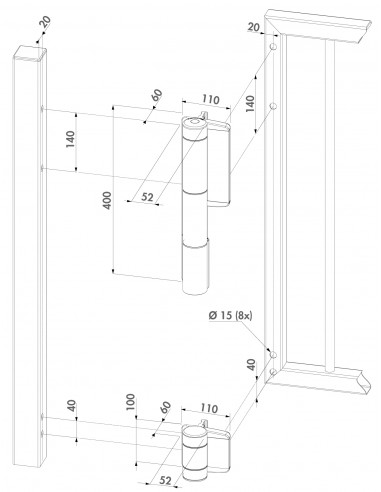 Samozamykacz Locinox MAMMOTH180-ZILV