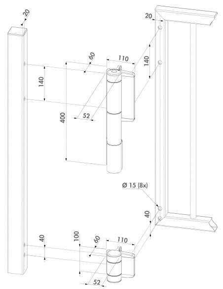 Samozamykacz Locinox MAMMOTH180-ZILV
