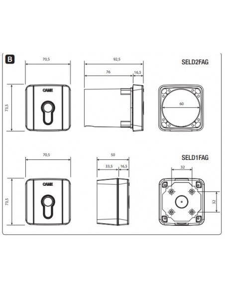 przełącznik kluczykowy Came SELD1FAG