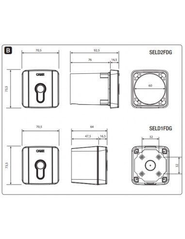 przełącznik kluczykowy Came SELD1FDG