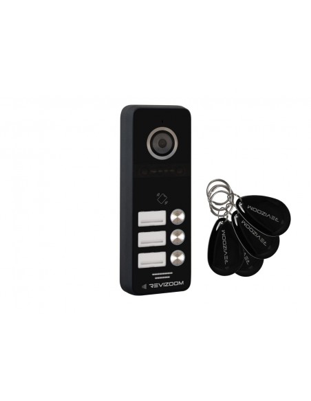 Panel rozmówny REVIZOOM 3-abonentowy z czytnikiem RFID