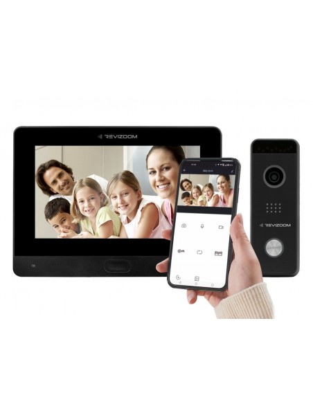 Wideodomofon 7" REVIZOOM głośnomówiący z panelem rozmównym