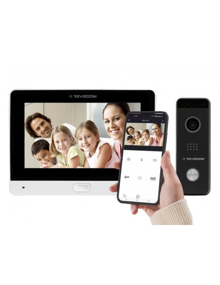 Wideodomofon 7" REVIZOOM głośnomówiący z panelem rozmównym