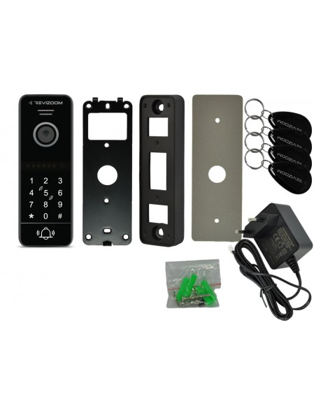 Wideodomofon 7" REVIZOOM głośnomówiący z panelem rozmównym z klawiaturą numeryczną z czytnikiem RFID