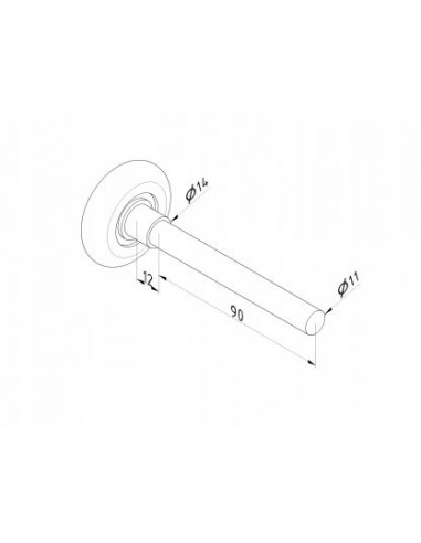 Rolka nylonowa krótka 90mm do bramy...